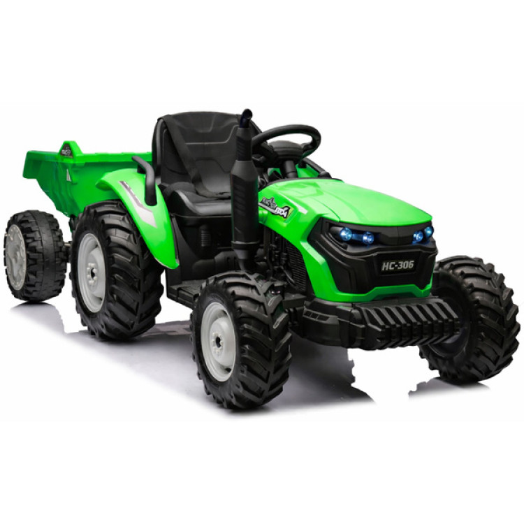 Elektrický Traktor s vlečkou HC-306 - 24V zelený